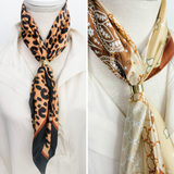 Golden Hour Slide Ring Satin Scarf