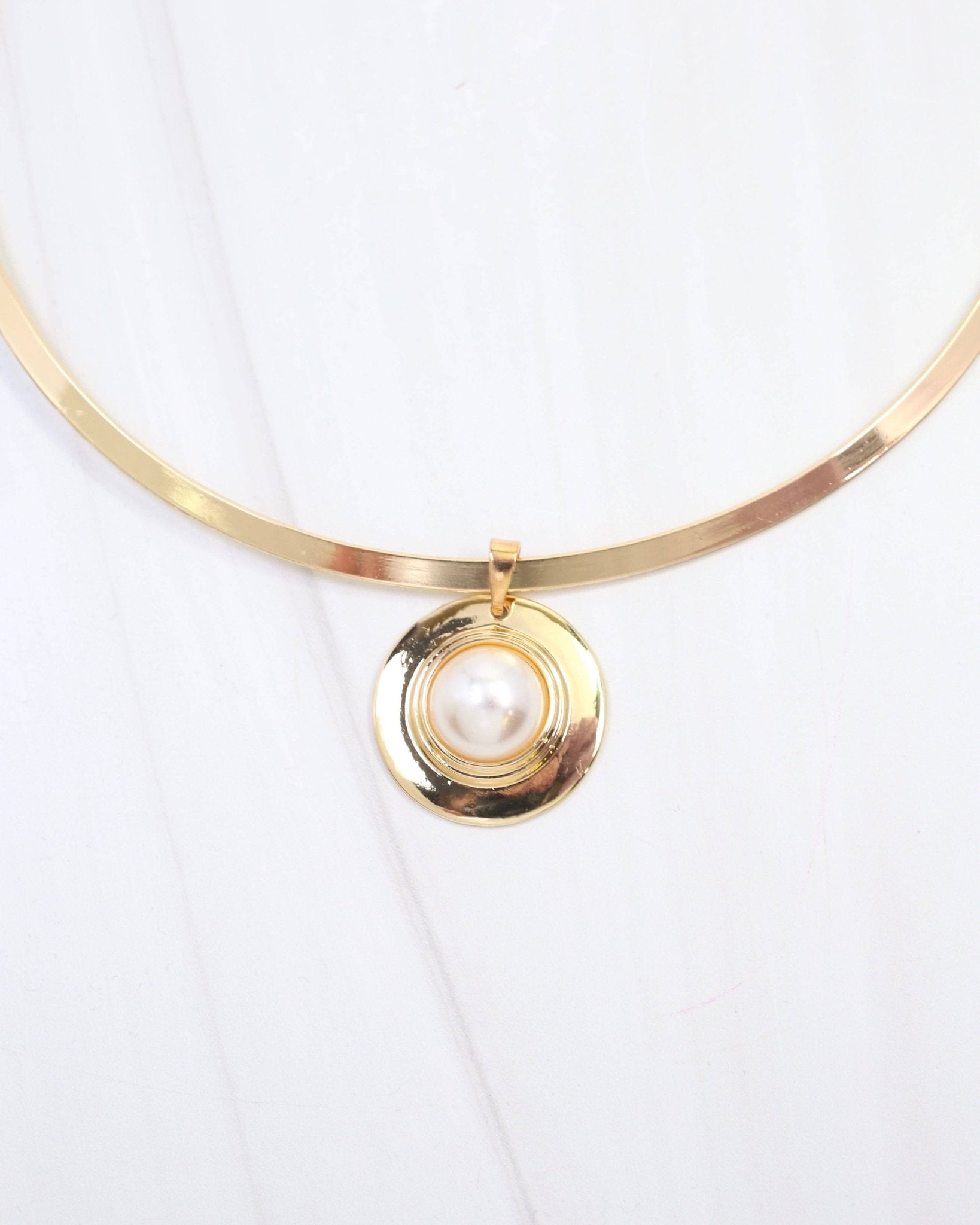 Nyack Pearl Choker Necklace Gold - Jessi Jayne Boutique