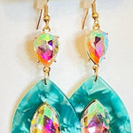 Turquoise Teardrop Pink Panache Earrings - Jessi Jayne Boutique