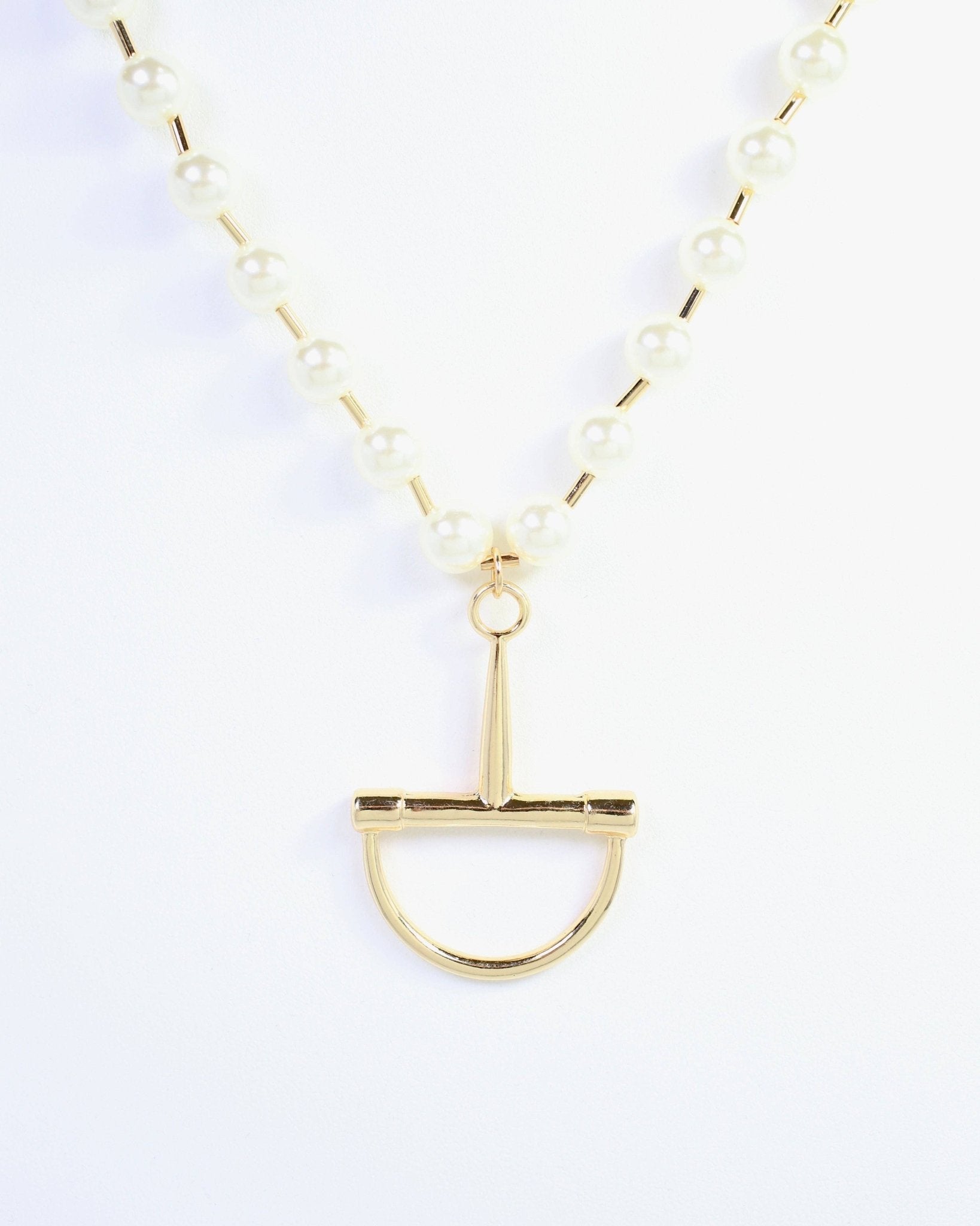 Carney Pearl Horsebit Necklace - Jessi Jayne Boutique