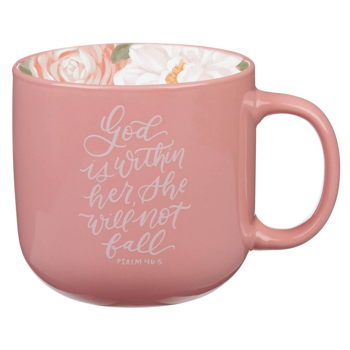 Mug Pink God is Within Her Ps. 46:5 - Jessi Jayne Boutique