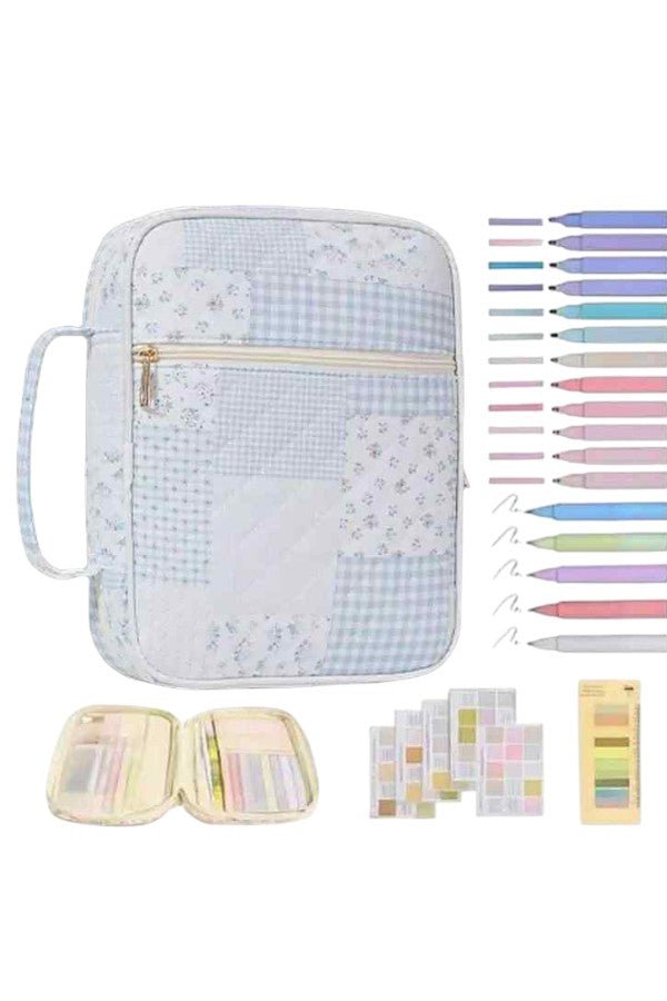 Miriam Blue Patchwork Bible Cover ETA 2/5 - Jessi Jayne Boutique