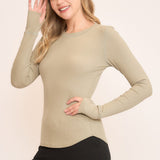 Sage Everyday Ribbed Long Sleeve Top - Jessi Jayne Boutique