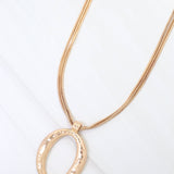 Grants Layered Cascade Chain with Pendant Worn Gold