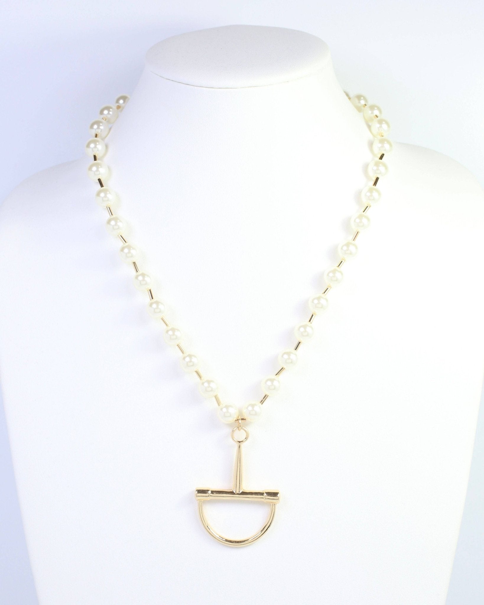 Carney Pearl Horsebit Necklace - Jessi Jayne Boutique