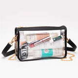 Navy Clear Rectangle Stadium Crossbody Bag - Jessi Jayne Boutique