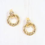 Traci Textured Drop Earring Gold - Jessi Jayne Boutique