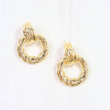 Traci Textured Drop Earring Gold - Jessi Jayne Boutique