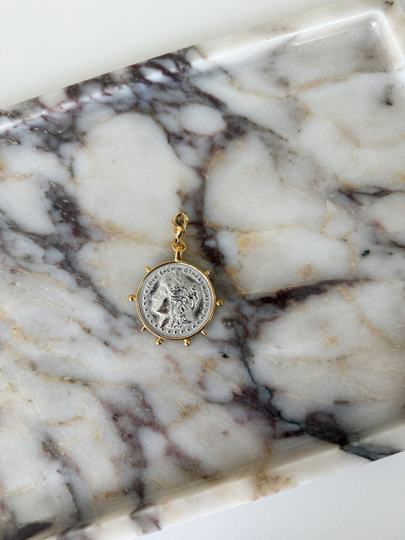 Two Toned Coin Pendant - Jessi Jayne Boutique