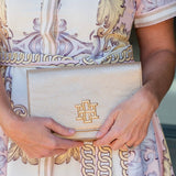 Bryn Woven Gold Clutch/Crossbody Purse - Jessi Jayne Boutique