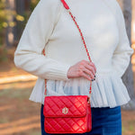 Evelyn Red Crossbody Purse - Jessi Jayne Boutique