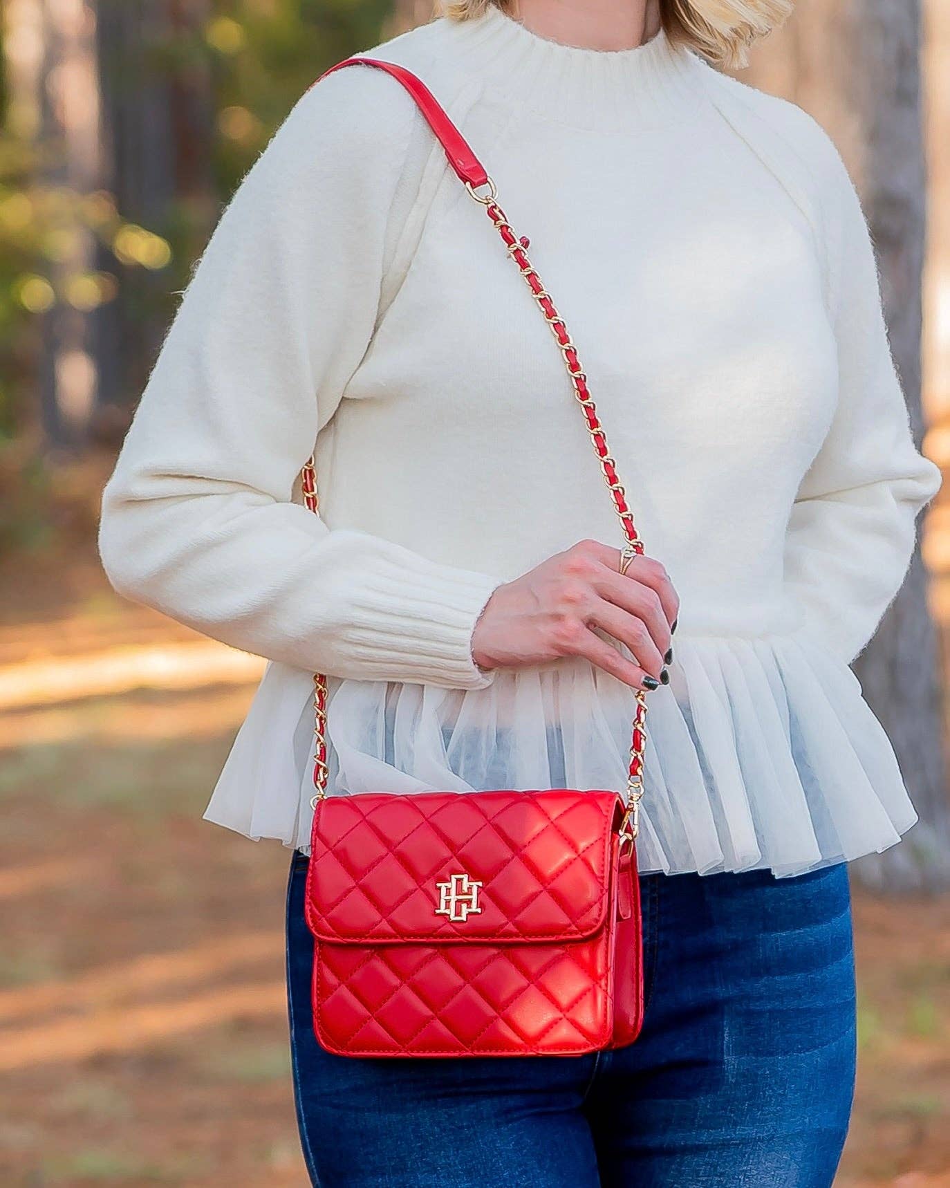 Evelyn Red Crossbody Purse - Jessi Jayne Boutique