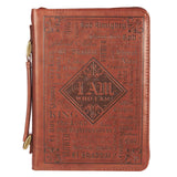 Bible Cover Classic Brown Names of God Brown Ex. 34:6: Medium - Jessi Jayne Boutique
