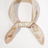 Classic Floral Print Scarf Taupe
