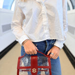 Grace Clear Crossbody Bag Burgundy - Jessi Jayne Boutique