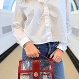 Grace Clear Crossbody Bag Burgundy - Jessi Jayne Boutique