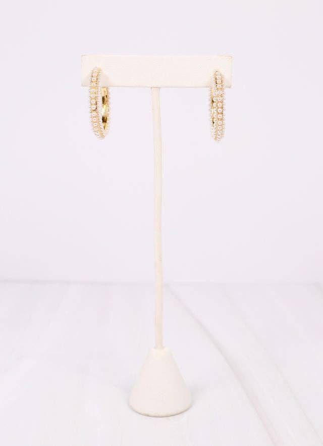 Woodard Pearl Hoop Earring - Jessi Jayne Boutique