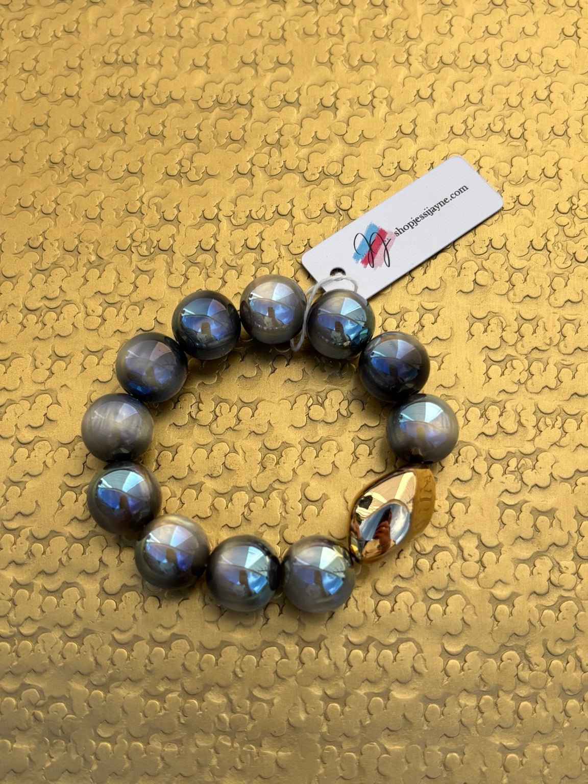Midnight Pearl Statement Bracelet - Jessi Jayne Boutique