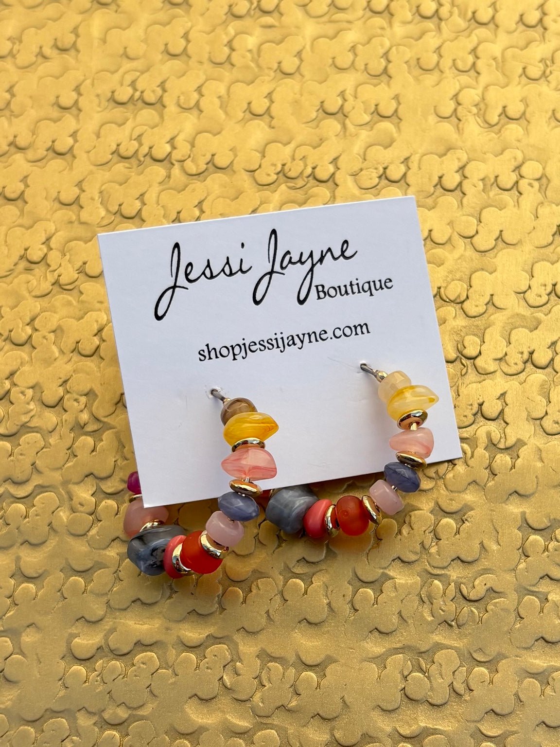 Candy Pop Beaded Hoop Earrings - Jessi Jayne Boutique