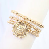 Carmen Coin Beaded Bracelet Set Dog Worn - Jessi Jayne Boutique