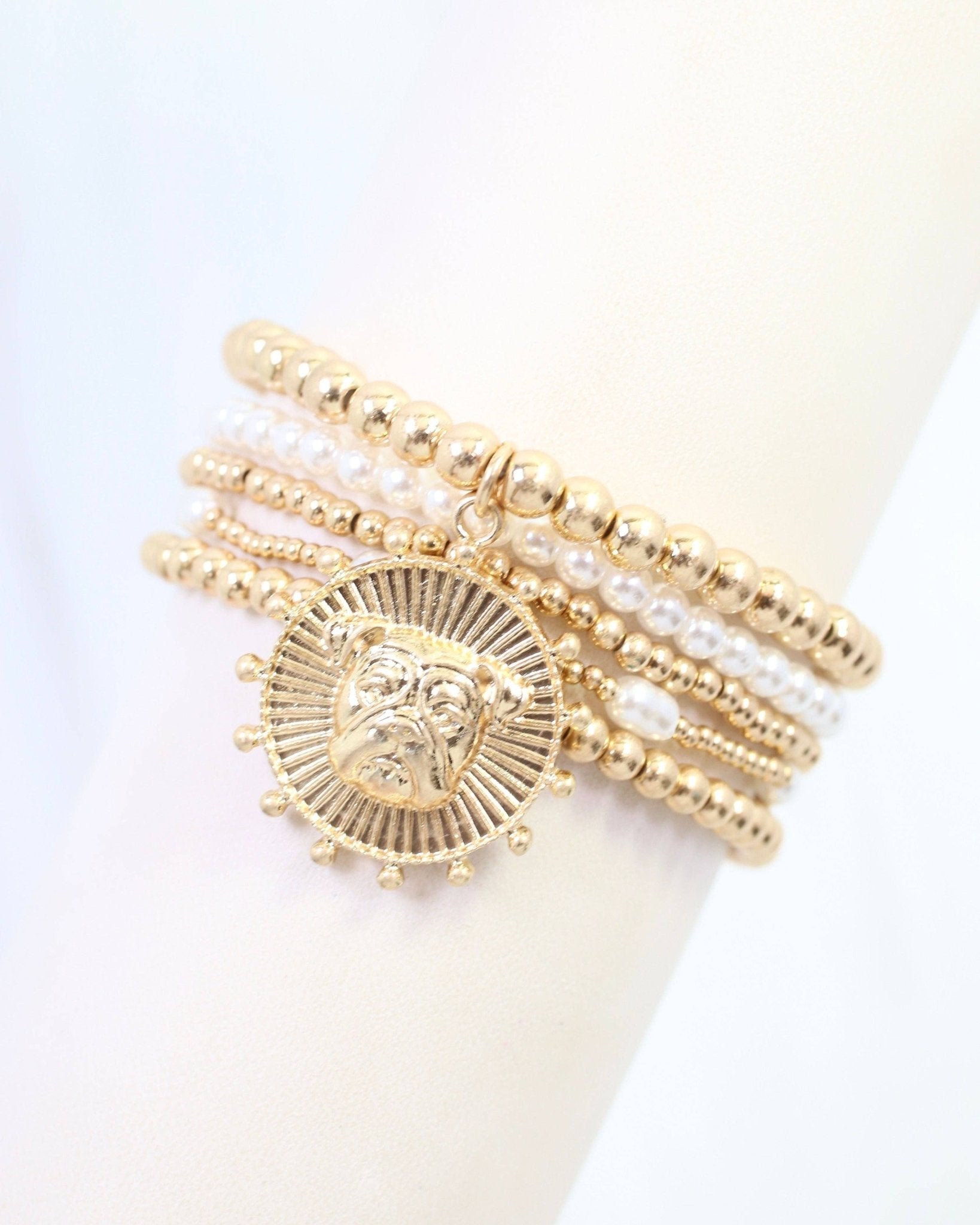 Carmen Coin Beaded Bracelet Set Dog Worn - Jessi Jayne Boutique