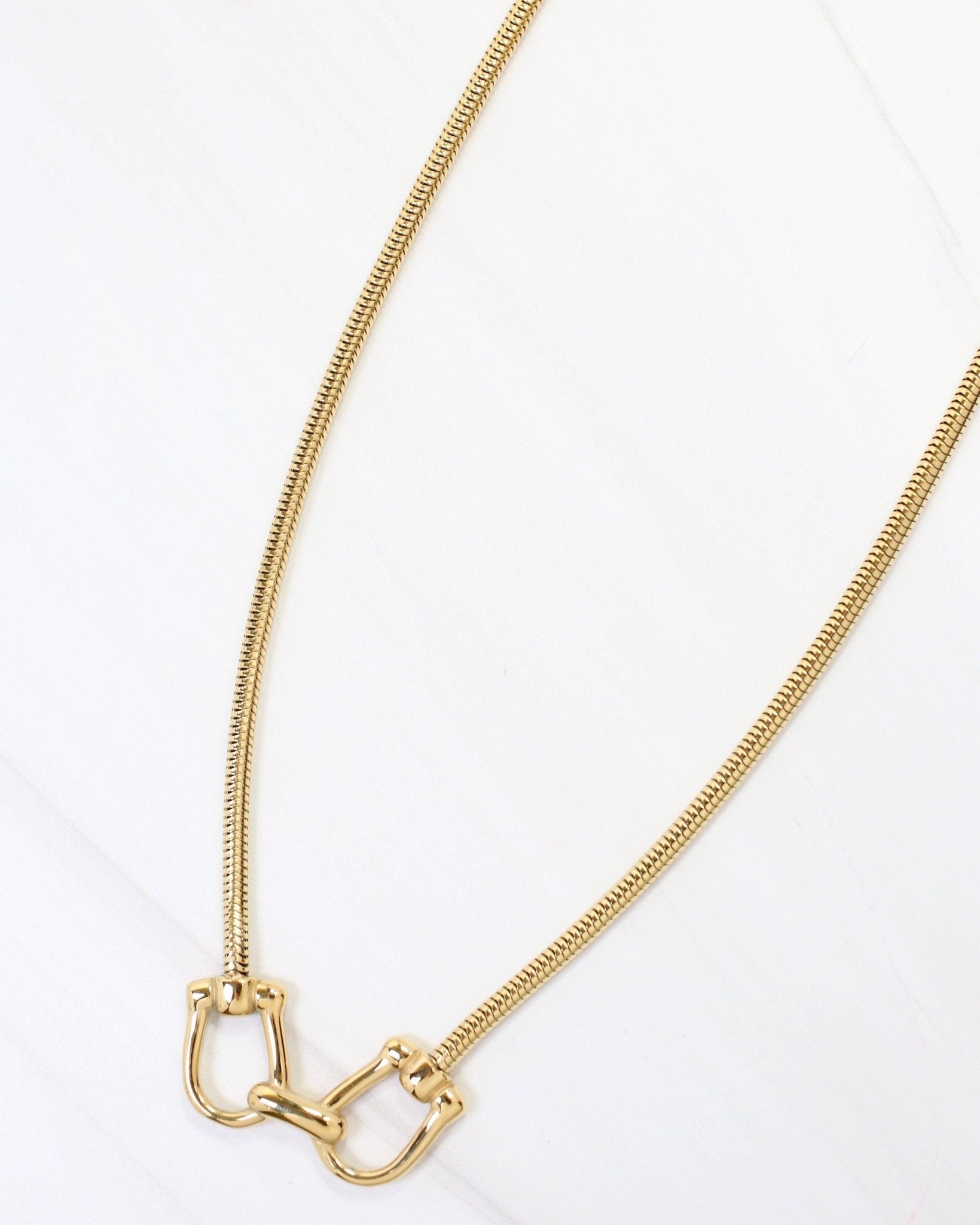 Ludlow Horsebit Necklace Gold - Jessi Jayne Boutique