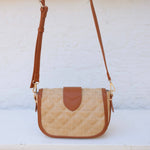 Griffin Crossbody Natural Saddle Purse - Jessi Jayne Boutique