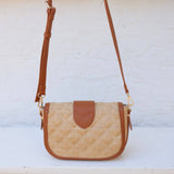 Griffin Crossbody Natural Saddle Purse - Jessi Jayne Boutique