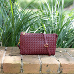 Liz Woven Burgundy Crossbody Purse - Jessi Jayne Boutique