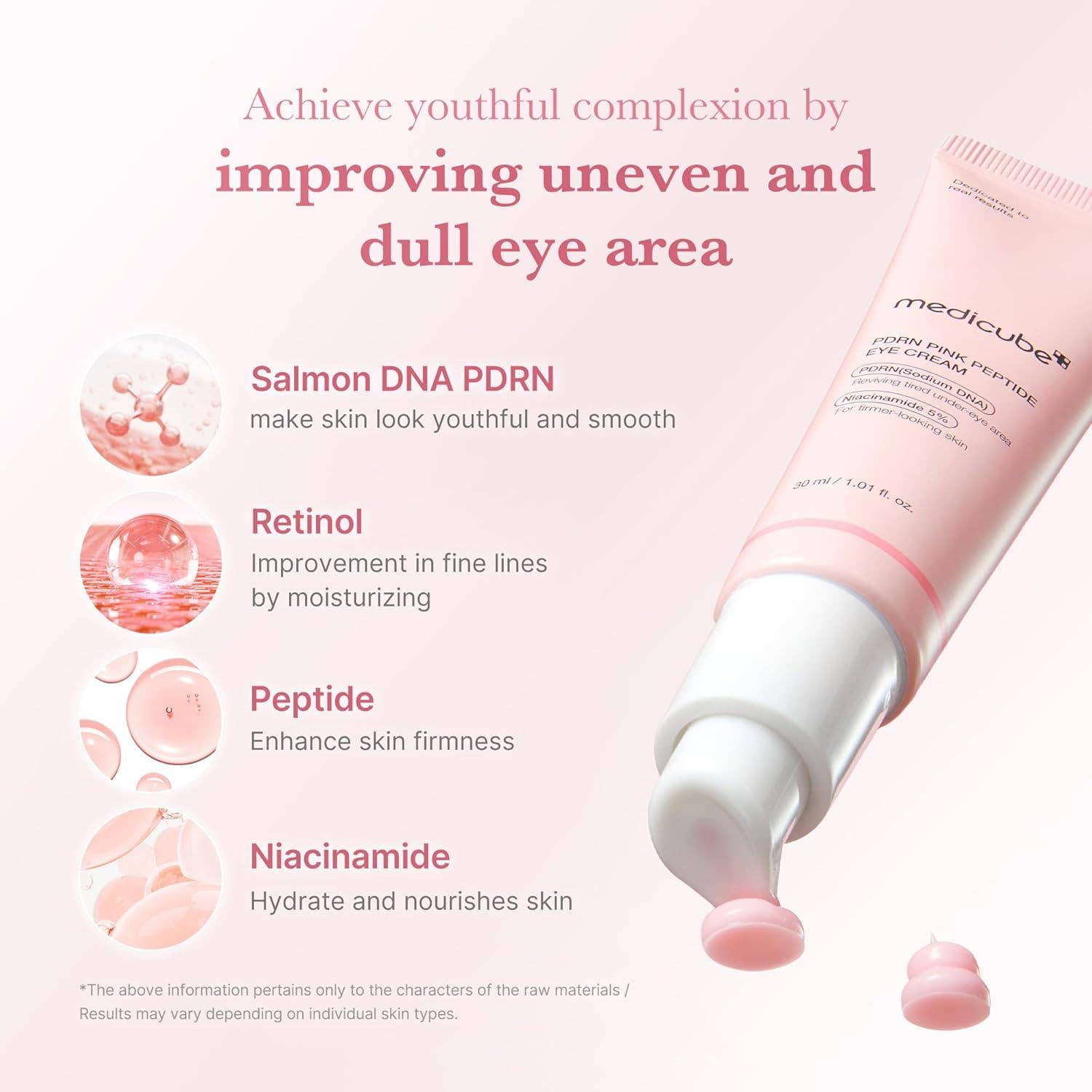 MEDICUBE Salmon DNA PDRN Pink Peptide Eye Serum 1.01fl.oz - Jessi Jayne Boutique