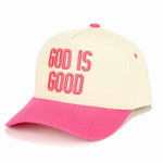 God is Good Trucker Hat Hot Pink - Jessi Jayne Boutique