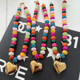 Chansuttpearls Color Me Happy Heart Necklace