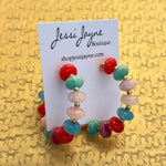 Confetti Beaded Hoop Earrings - Jessi Jayne Boutique
