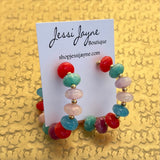 Confetti Beaded Hoop Earrings - Jessi Jayne Boutique