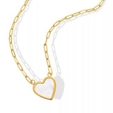 Chansuttpearls White Heart Necklace