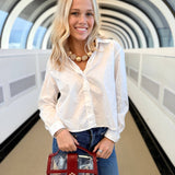 Grace Clear Crossbody Bag Burgundy - Jessi Jayne Boutique