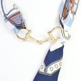 Lana Horsebit Scarf Necklace Navy - Jessi Jayne Boutique