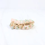 Eastpointe Beaded Stretch Bracelet Set Blush