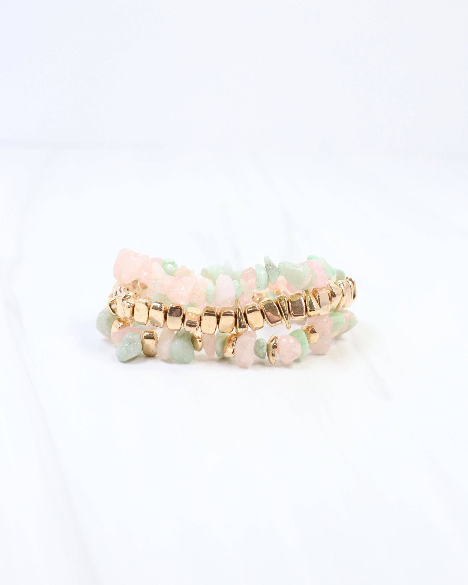 Eastpointe Beaded Stretch Bracelet Set Blush - Jessi Jayne Boutique