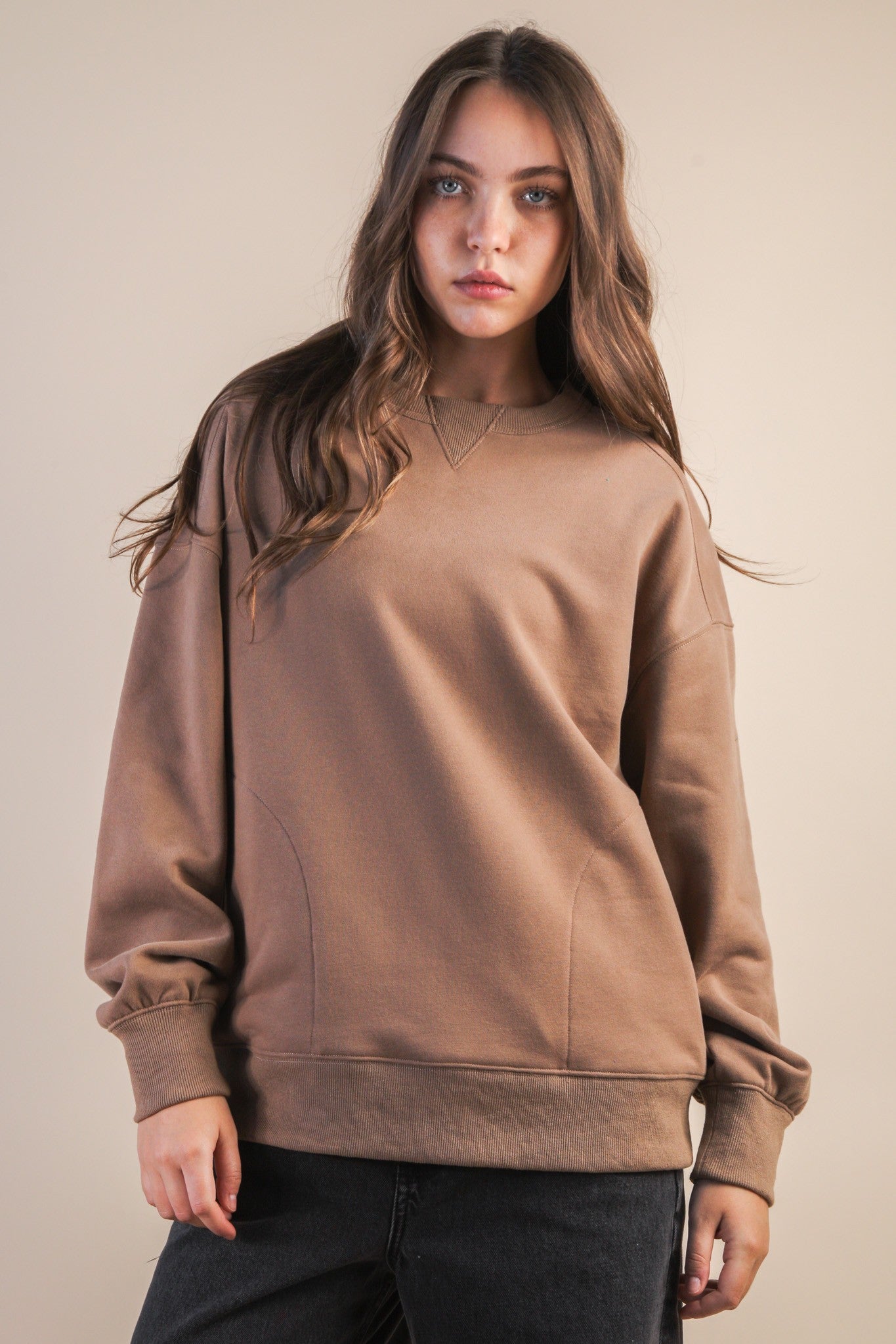 Cozy Core Fleece Sweatshirt - 2 Colors - Jessi Jayne Boutique