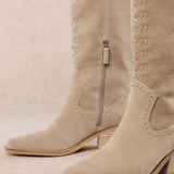 Miim Alessia Tan Suede Western Boots - Jessi Jayne Boutique