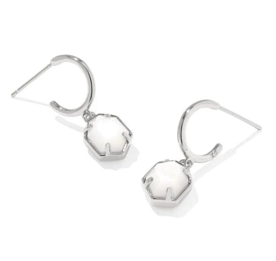 Kendra Scott Tomon Ivory MOP Huggie Earrings - Jessi Jayne Boutique