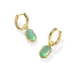 Kendra Scott Hallie Drop Gold Mint Green Watercolor Earrings - Jessi Jayne Boutique