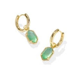 Kendra Scott Hallie Drop Gold Mint Green Watercolor Earrings - Jessi Jayne Boutique