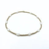Erin Gray Petite Patterned Rice Pearl Bracelet with 14k Gold - Filled Beads - Jessi Jayne Boutique