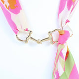 Lana Horsebit Scarf Necklace Pink - Jessi Jayne Boutique