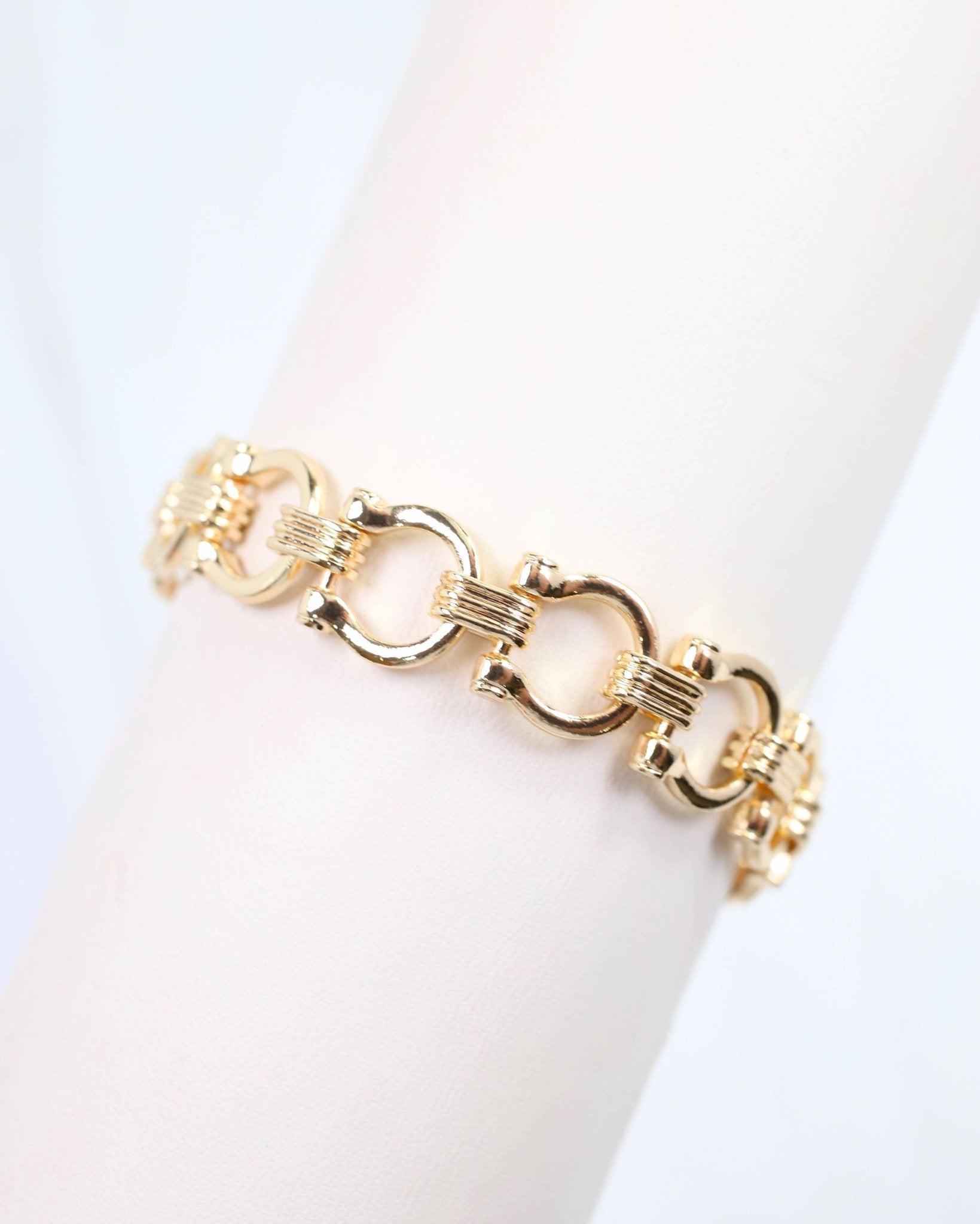 Ely Petite Horsebit Chain Bracelet Gold - Jessi Jayne Boutique