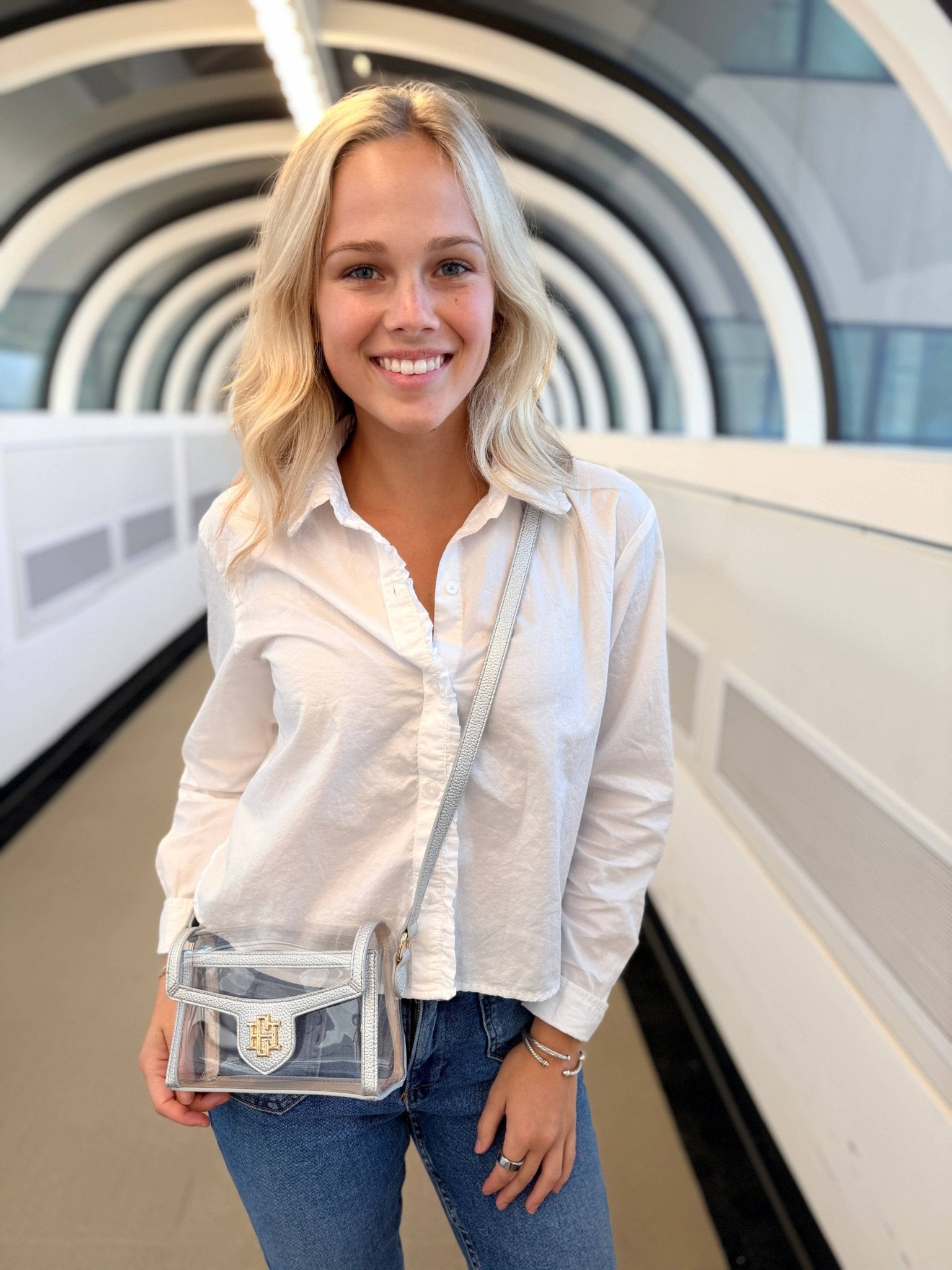 Anna Clear Silver Handbag - Jessi Jayne Boutique