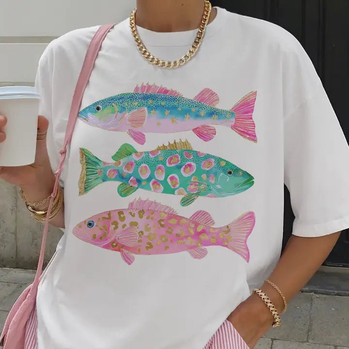 Reel Cute Coastal Graphic Tee - Jessi Jayne Boutique