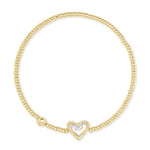 Kendra Scott Ari Heart Dichroic Glass Stretch Bracelet - Jessi Jayne Boutique